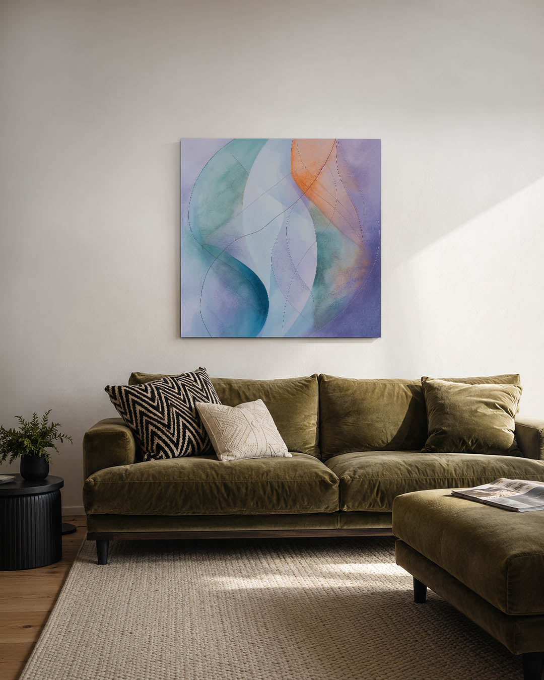 Vloeiende kleuren Kunstwerk