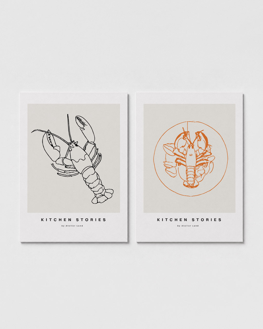Lijnenspel kreeft Posterset