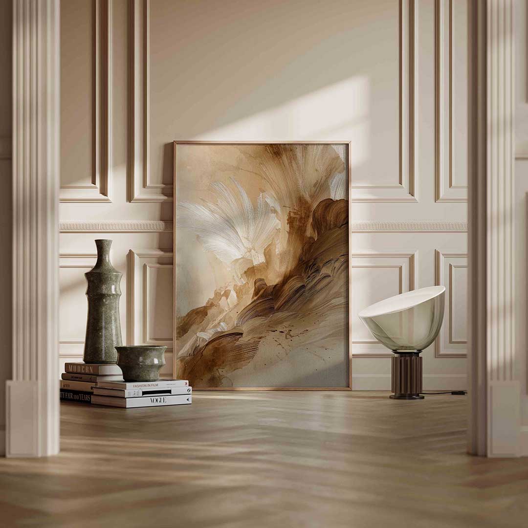 Abstracte bruine vormen Poster