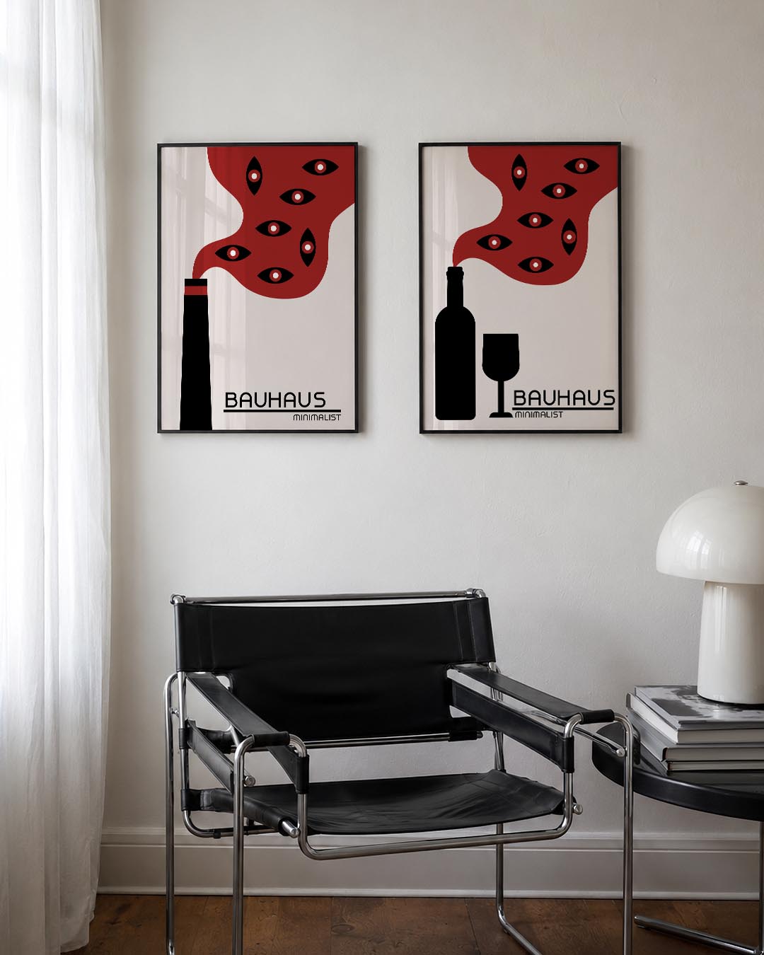Oogvormen en rook Posterset