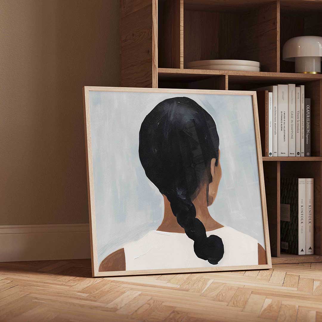 Vrouw met vlecht Poster