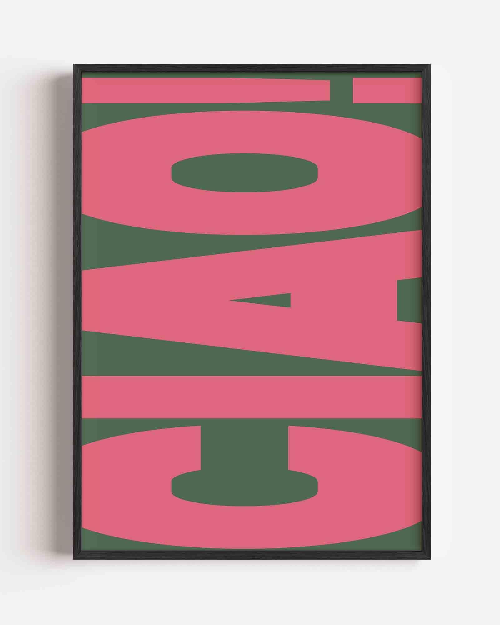 Roze typografie Poster