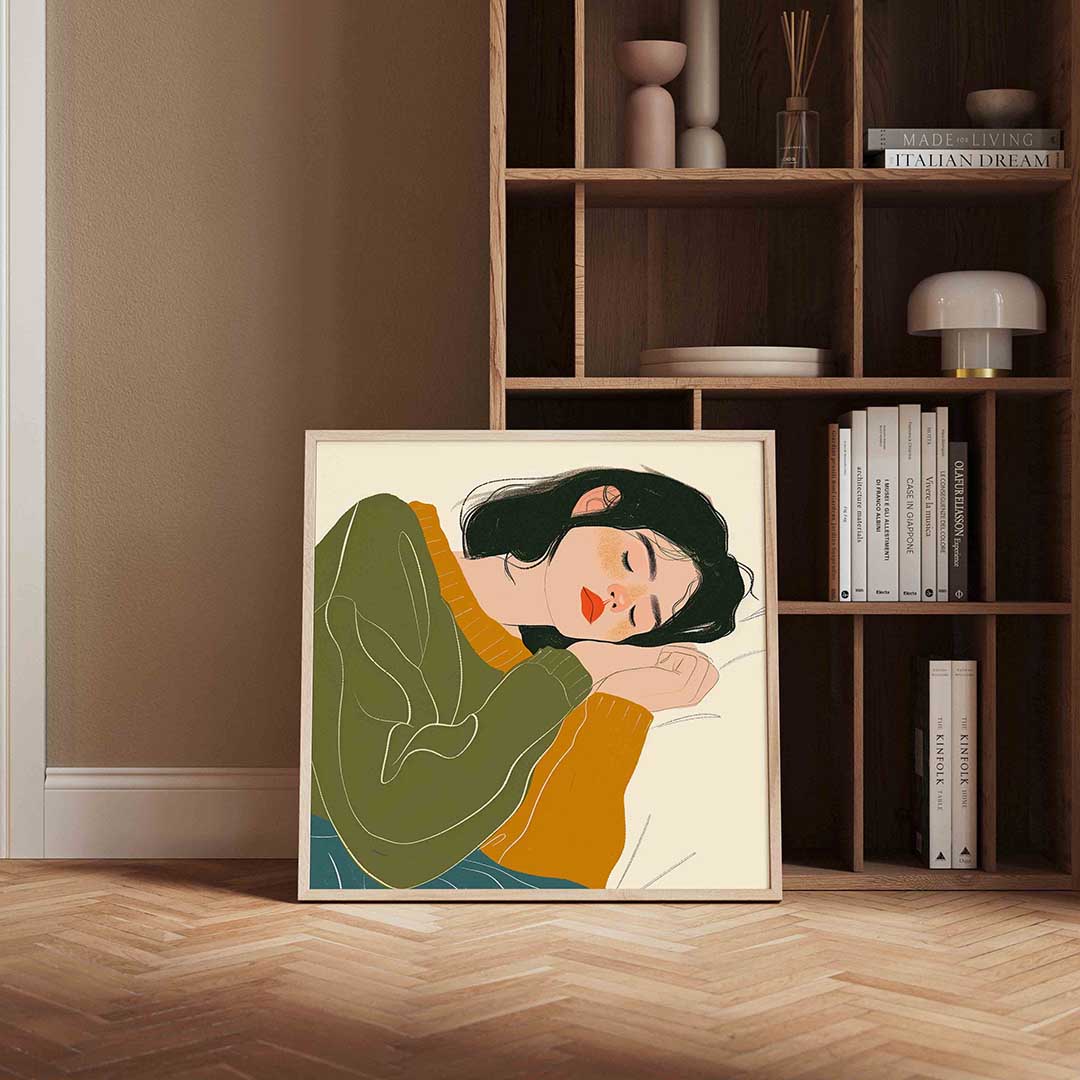 Slapende vrouw Poster