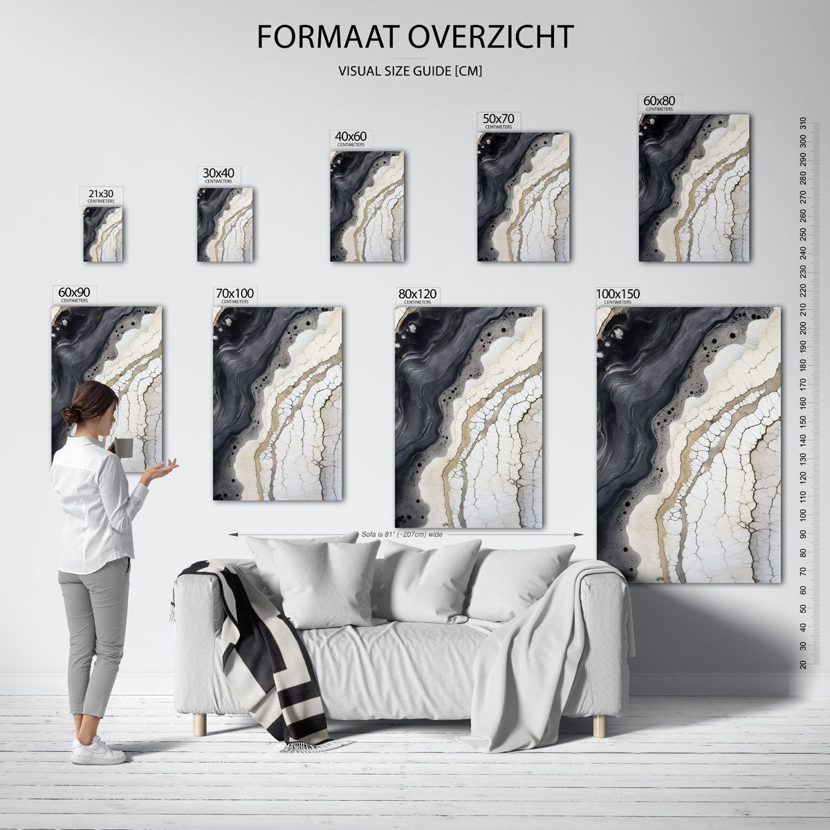 Abstracte lijnen en patronen Poster