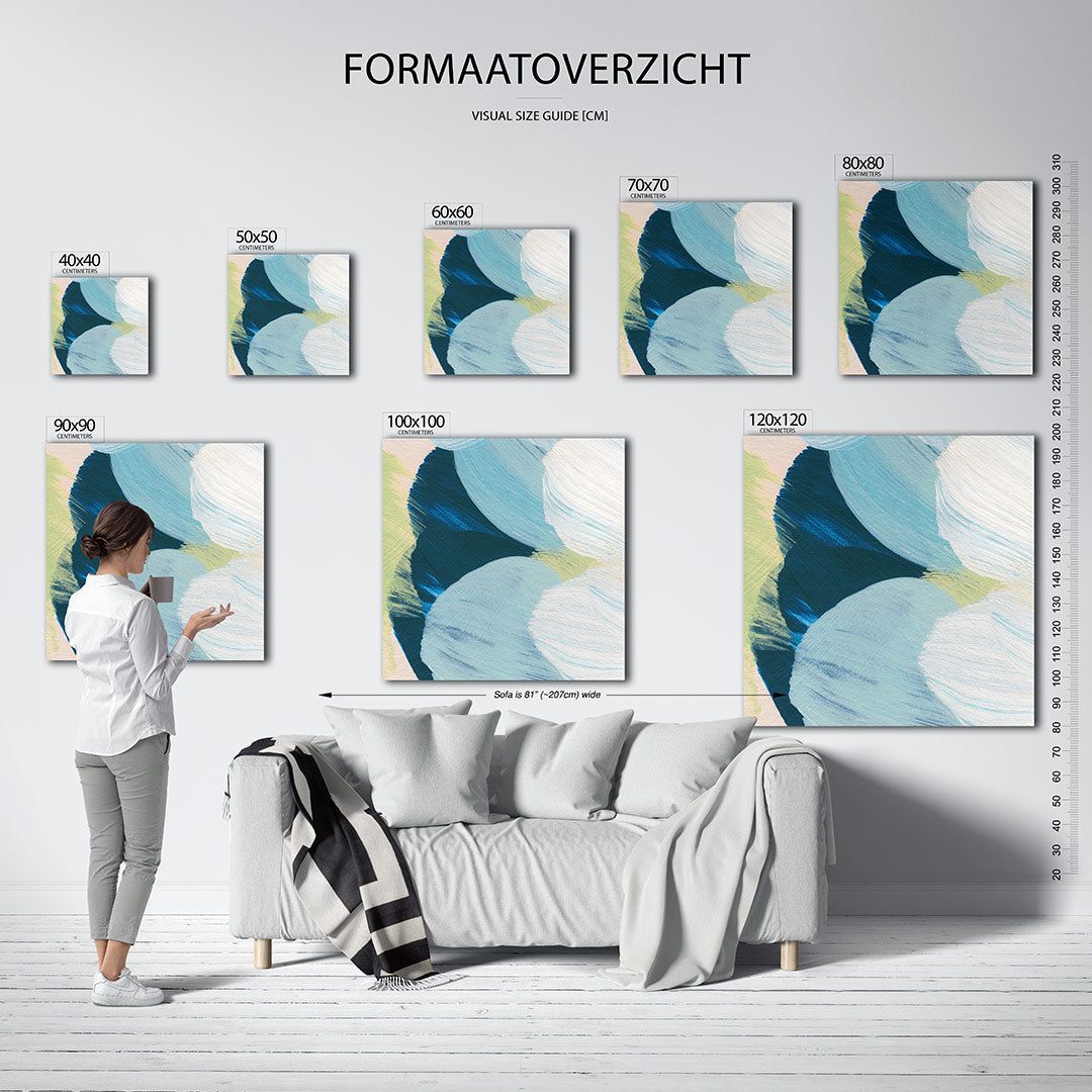 Vloeiende kleurencompositie Kunstwerk