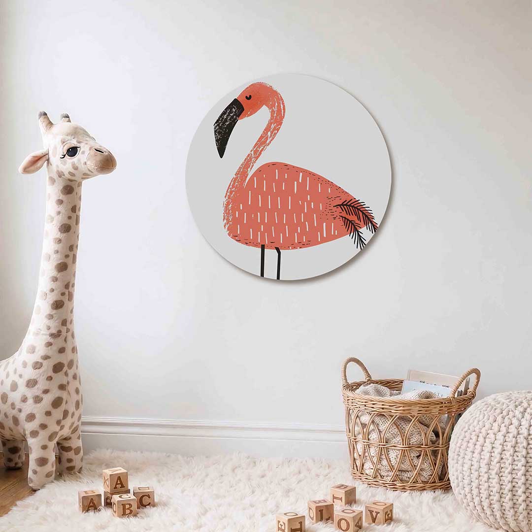 Flamingo Muurcirkel