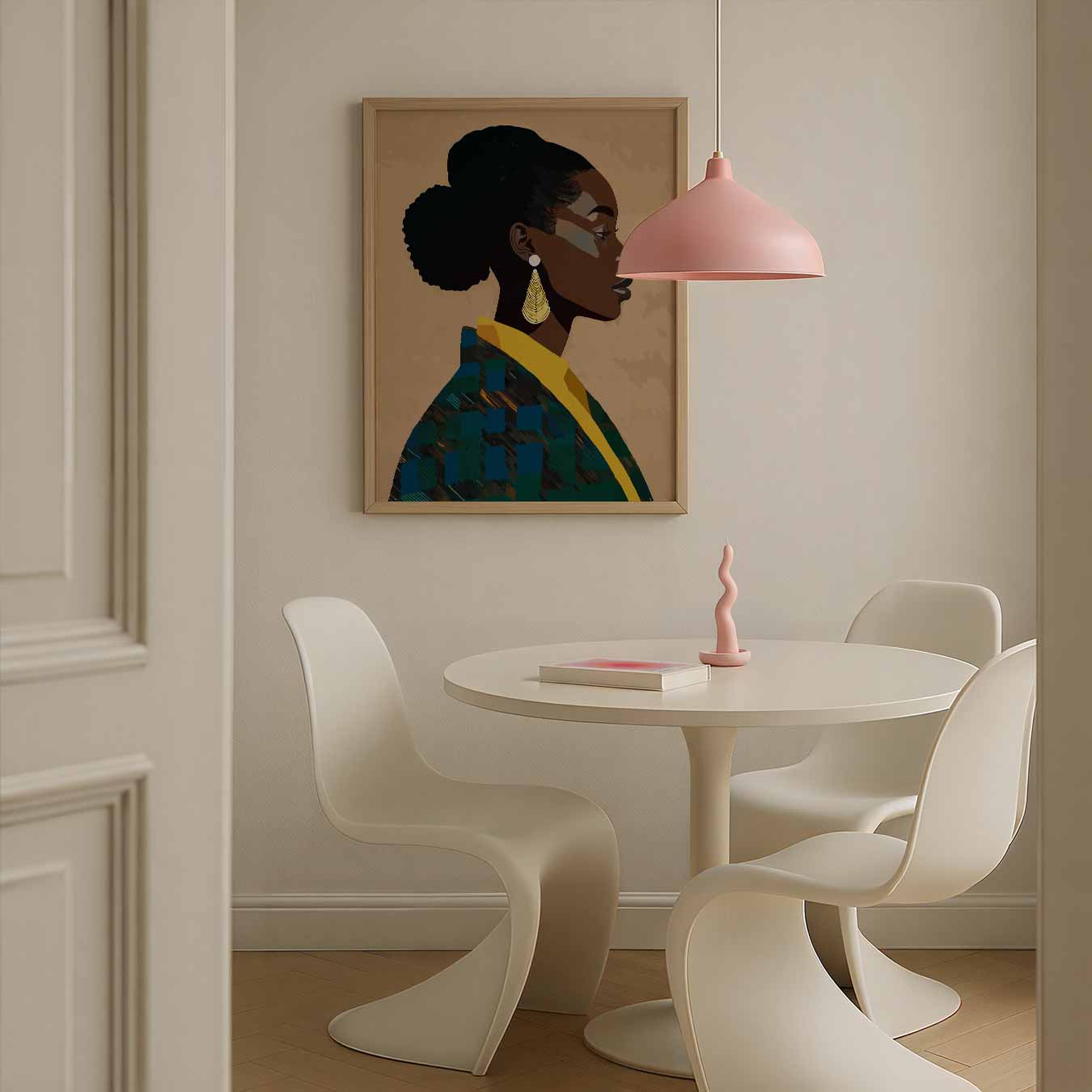 Stijlvolle Silhouet Met Gouden Accenten Poster-WallArtistic