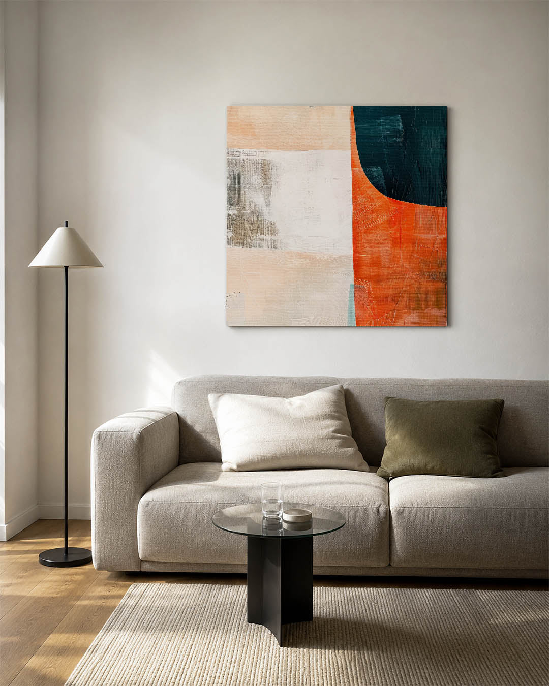 Geometrische kleurencompositie Kunstwerk