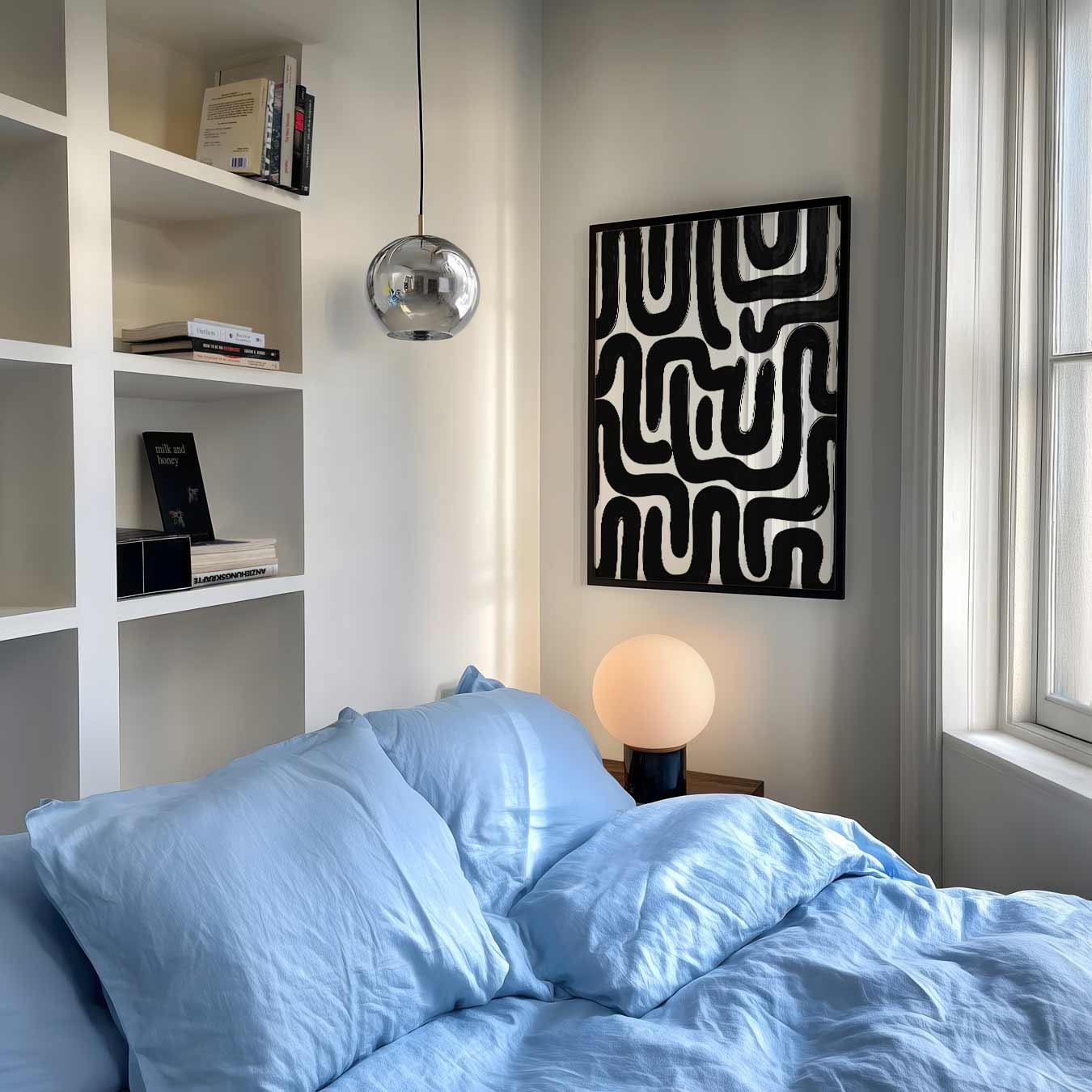 Abstracte Linie Kunst Poster-WallArtistic