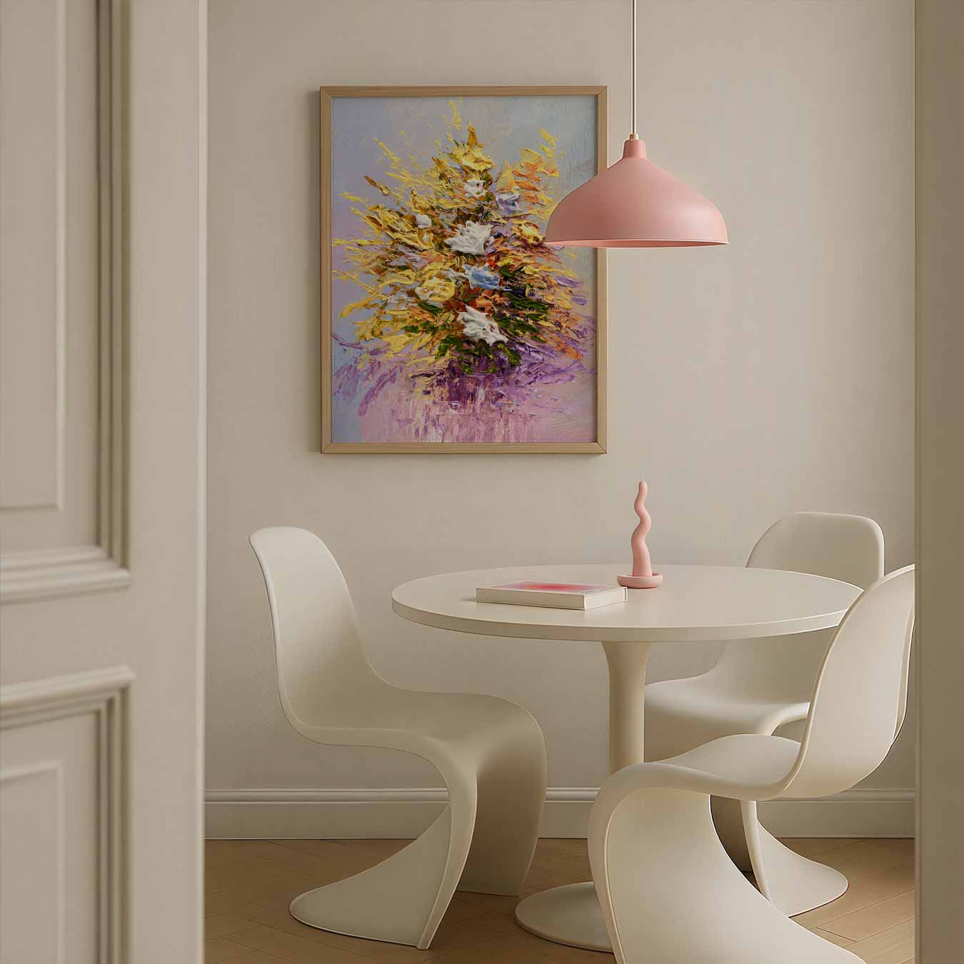 Bloemenabstract met Textuur Poster-WallArtistic