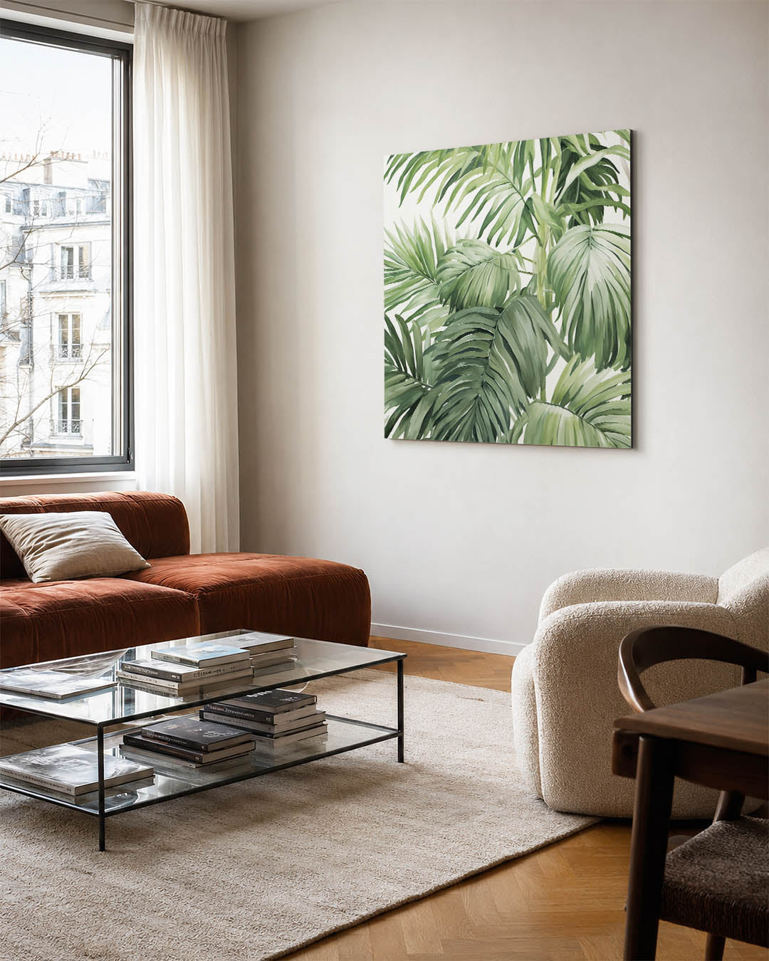 Groene bladeren compositie Kunstwerk