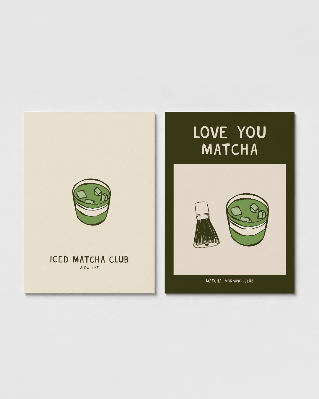 Groene drank illustratie Posterset