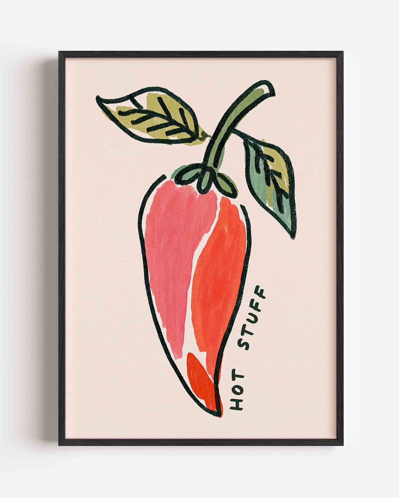 Paprika met tekst Poster