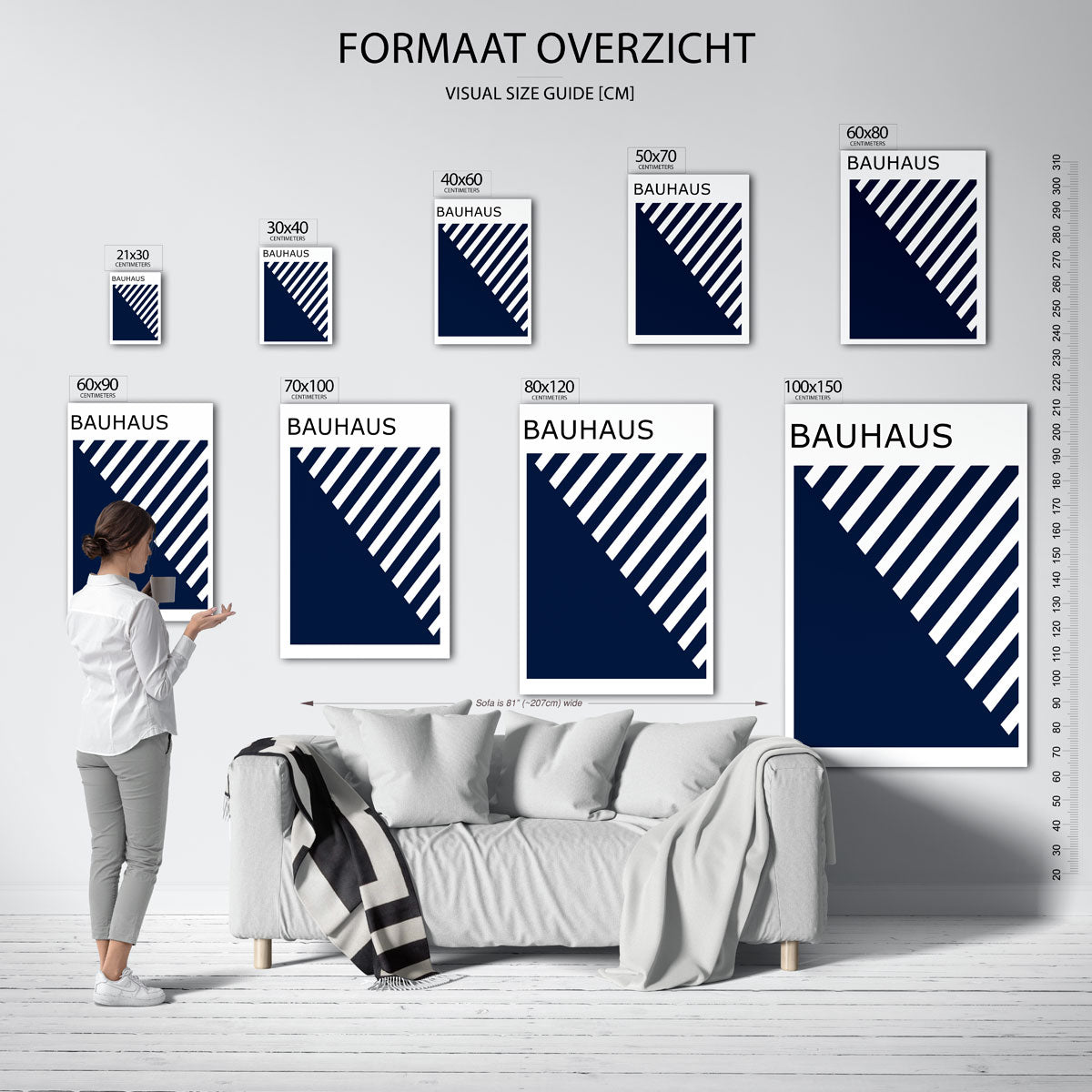 Diagonal lijnen Poster
