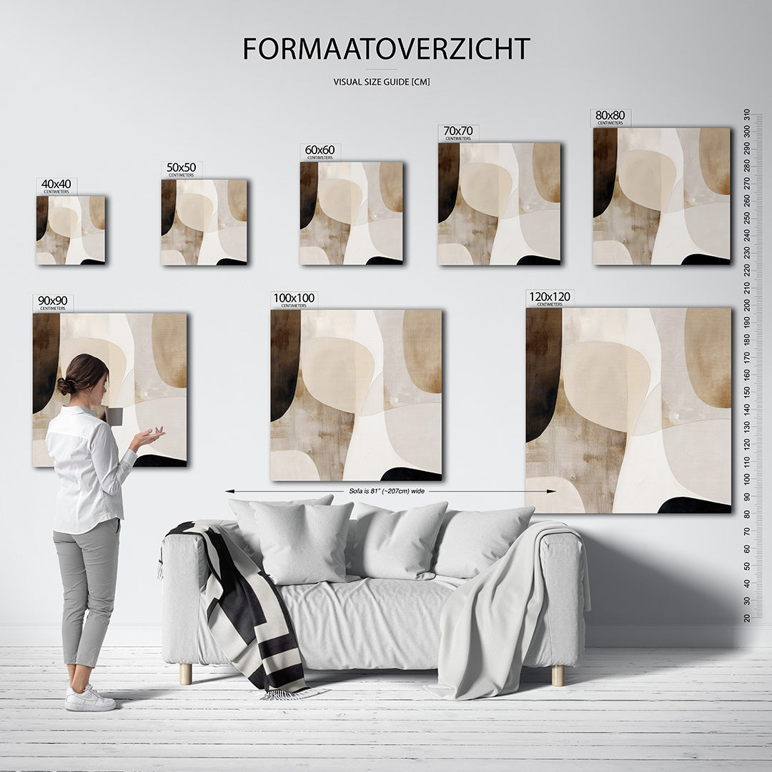 Organische vormen compositie Kunstwerk