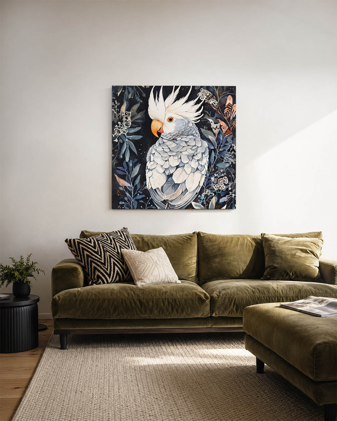 Vogels en bladeren Kunstwerk