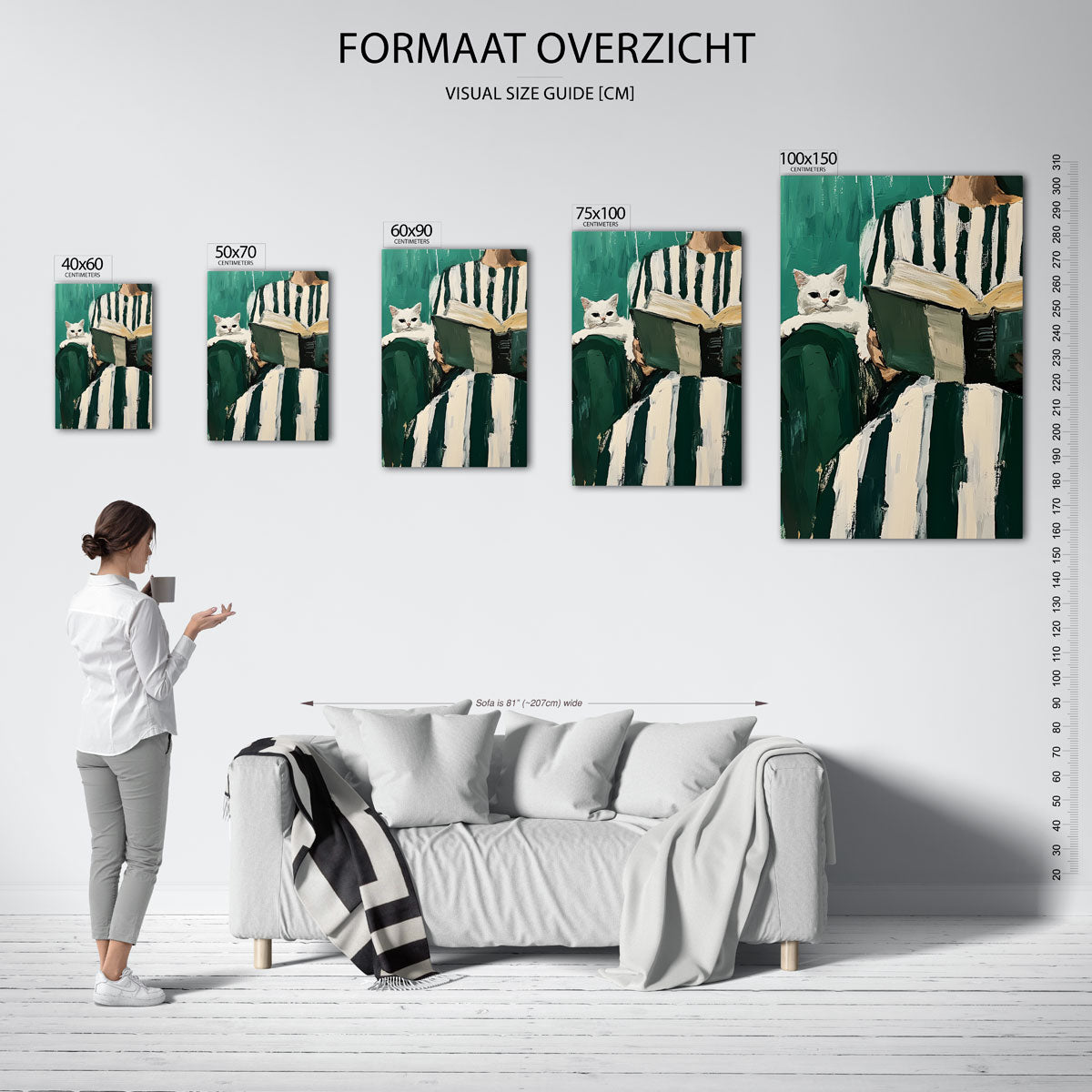 Gestreepte rust Kunstwerk