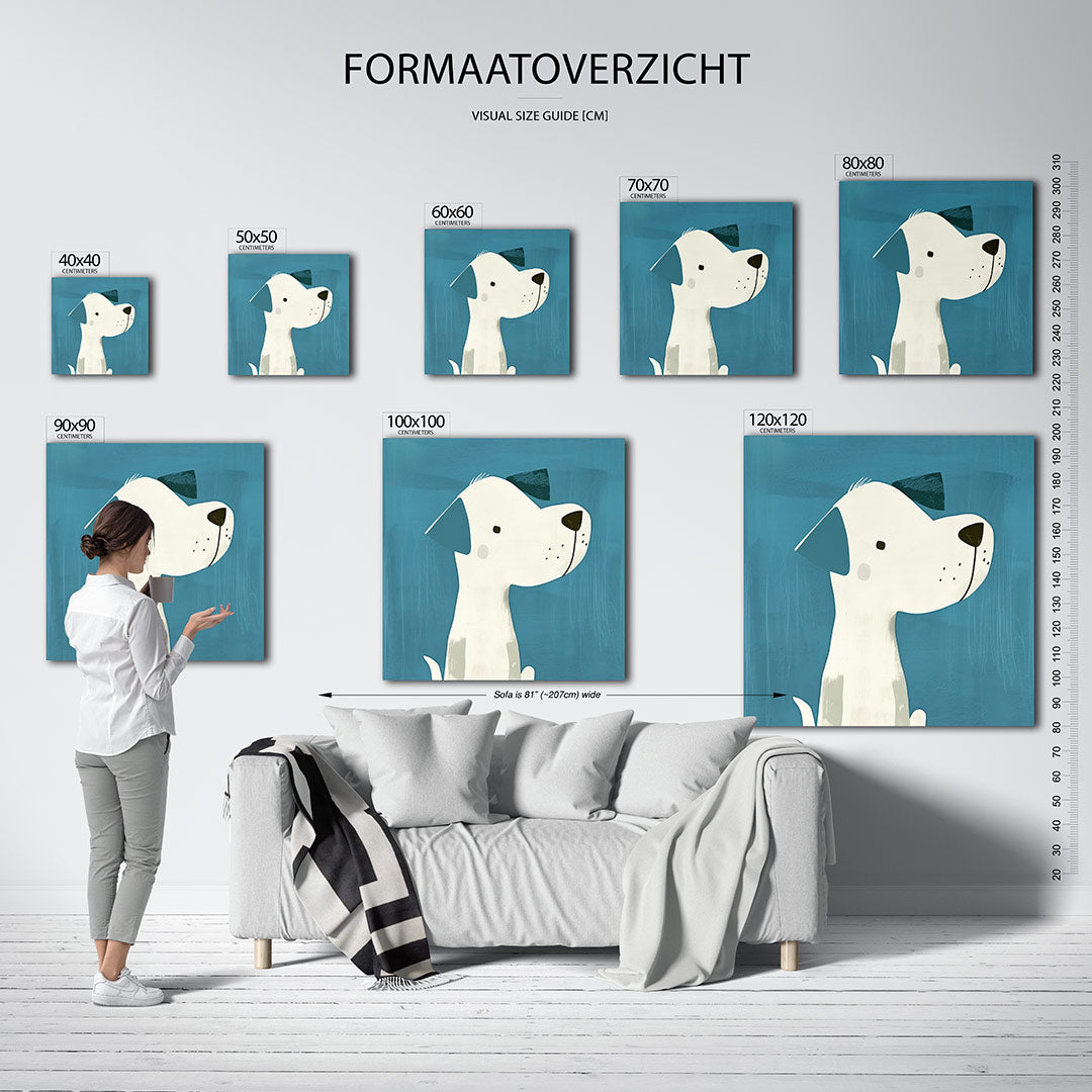 Speelse hond illustratie Kunstwerk
