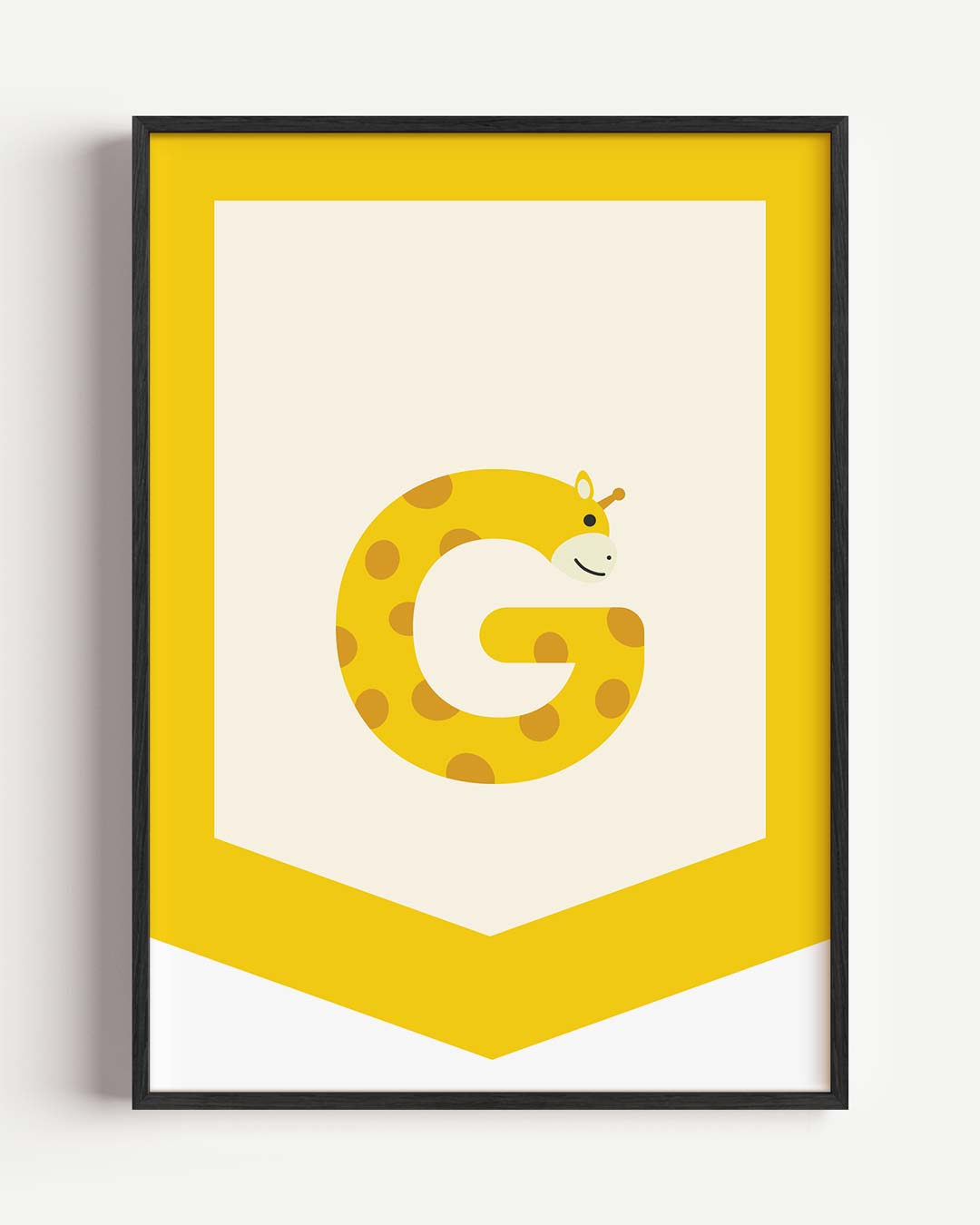 Vrolijke Giraffe Alfabet Poster-WallArtistic