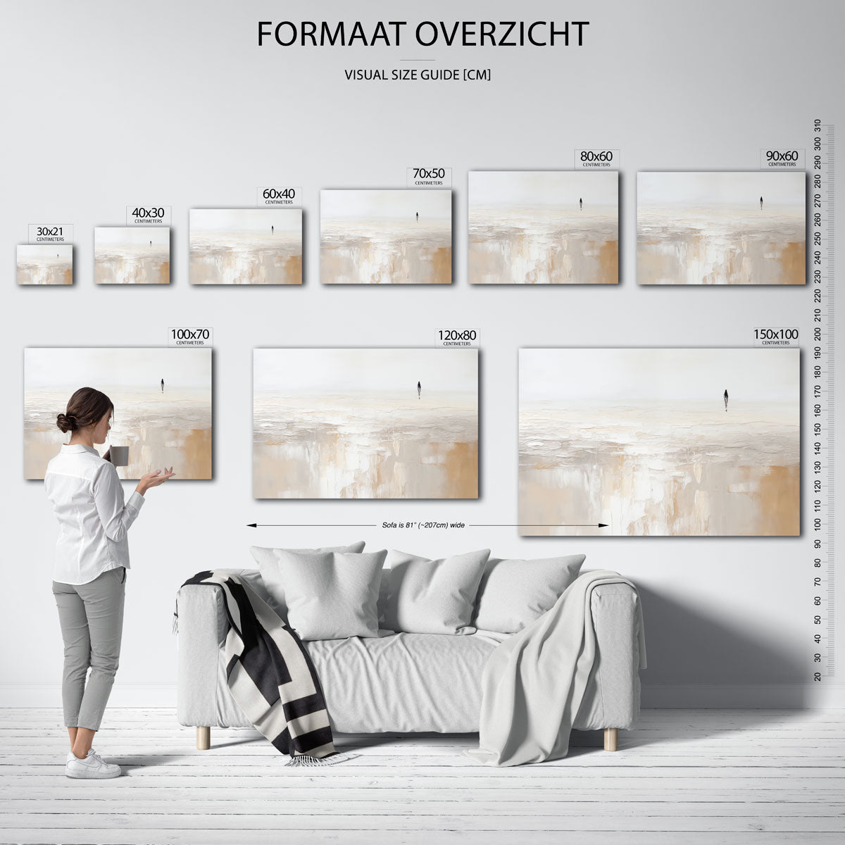 Figuur in landschap Poster