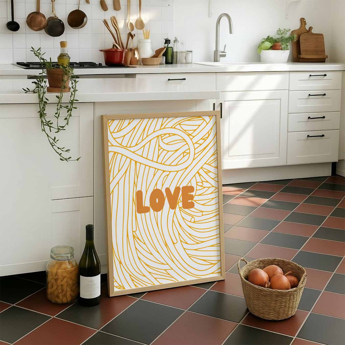 Liefdevolle Gouden Krullen Poster-WallArtistic