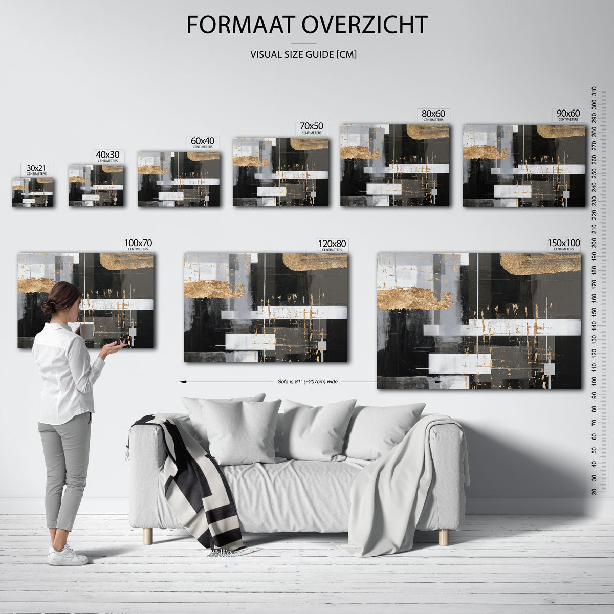 Abstracte geometrische vormen Poster