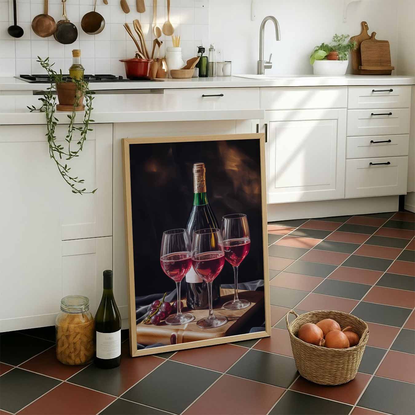 Elegante Wijntijd Poster-WallArtistic