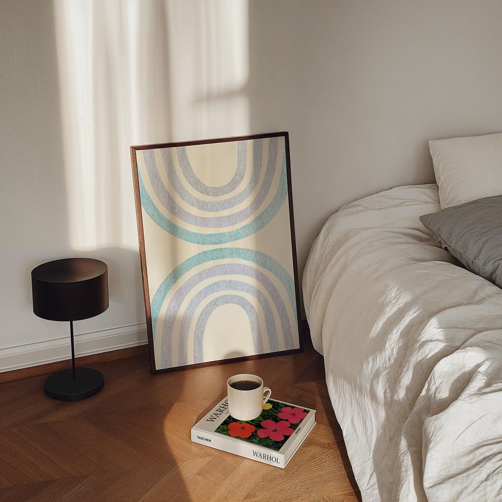 Minimalistische Regenbogen Poster-WallArtistic