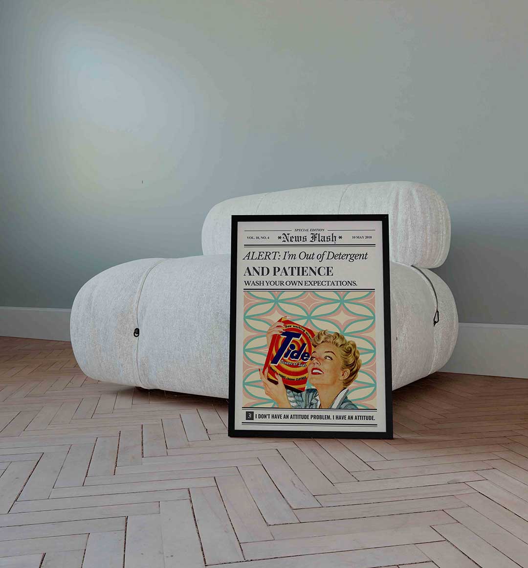 Retro wasmiddel advertentie Poster