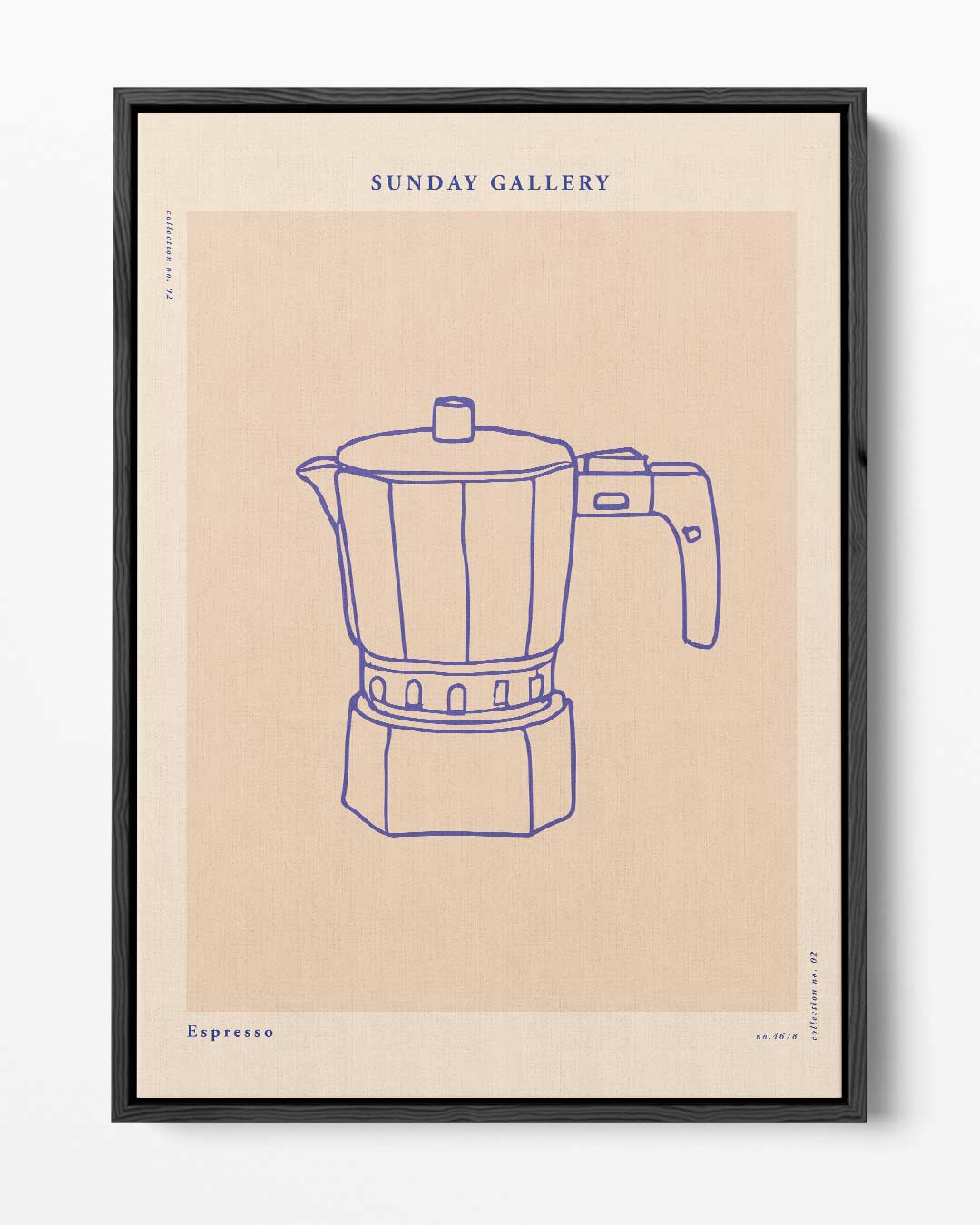 Stijlvolle Espressopot Illustratie Kunstwerk-canvas-dibond-plexiglas-wanddecoratie-WallArtistic