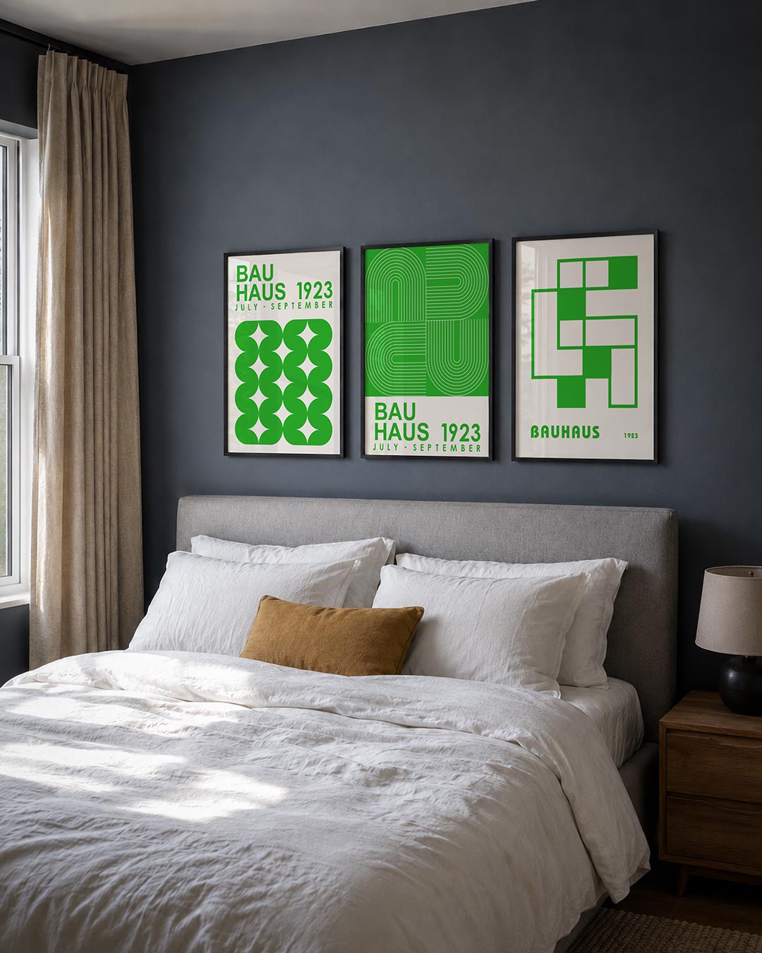 Groene vormenritme Posterset