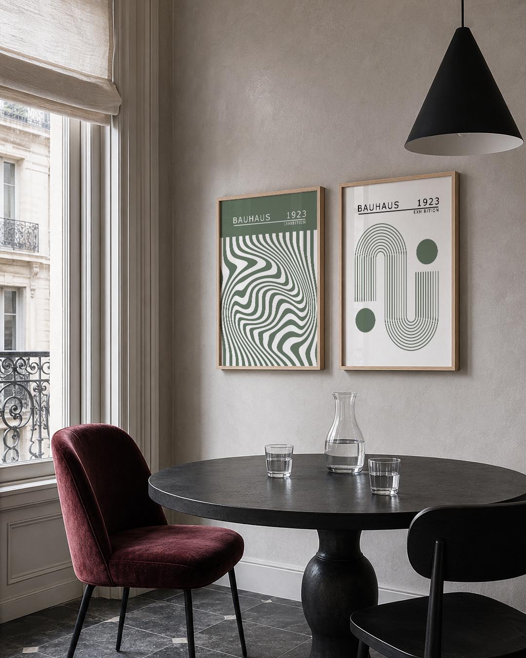 Golvend lijnenspel Posterset