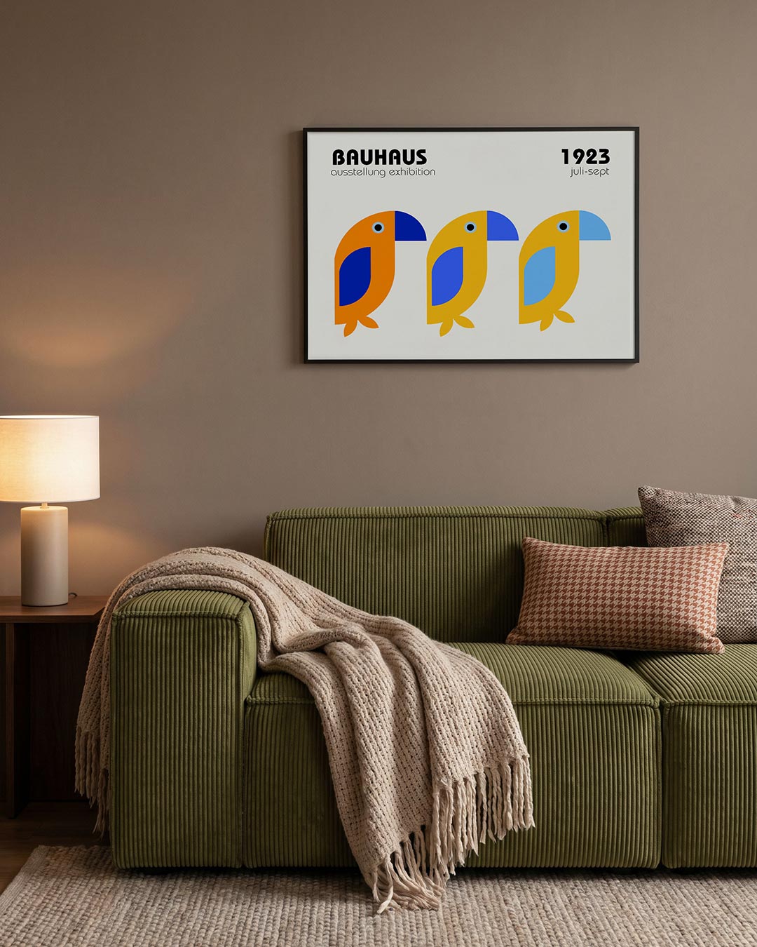 Vogels en kleurvlakken Poster