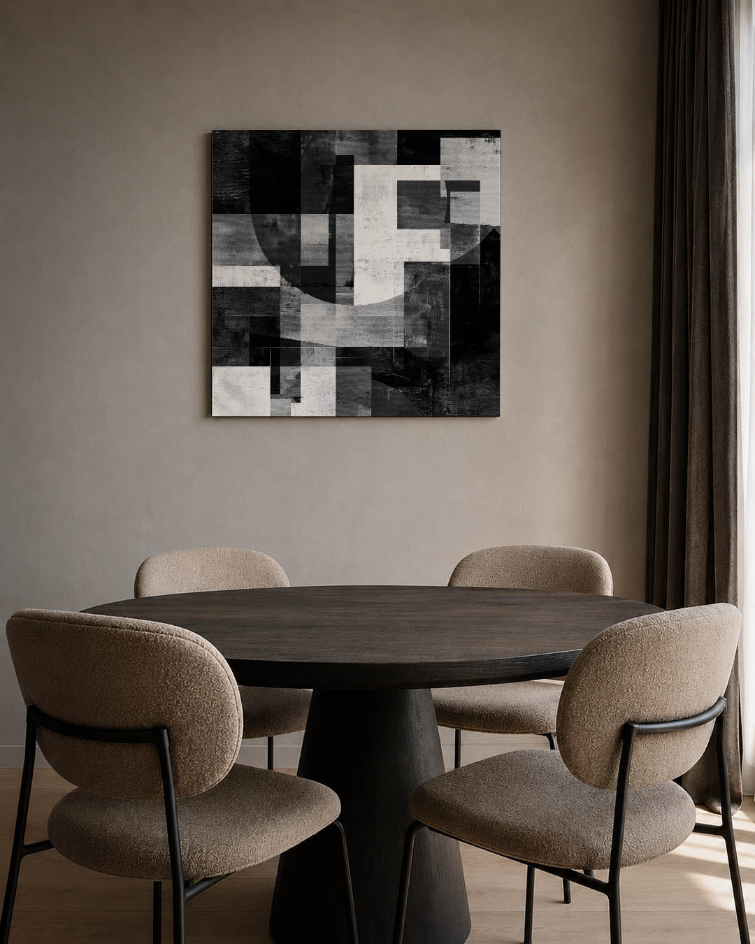 Geometrische vormen compositie Kunstwerk