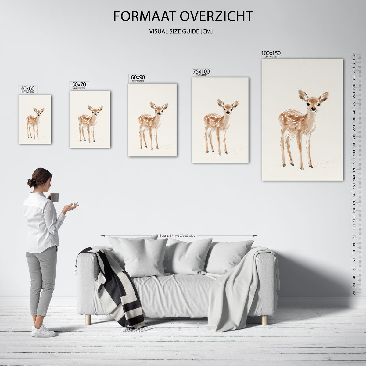 Lief hertenkalf Kunstwerk