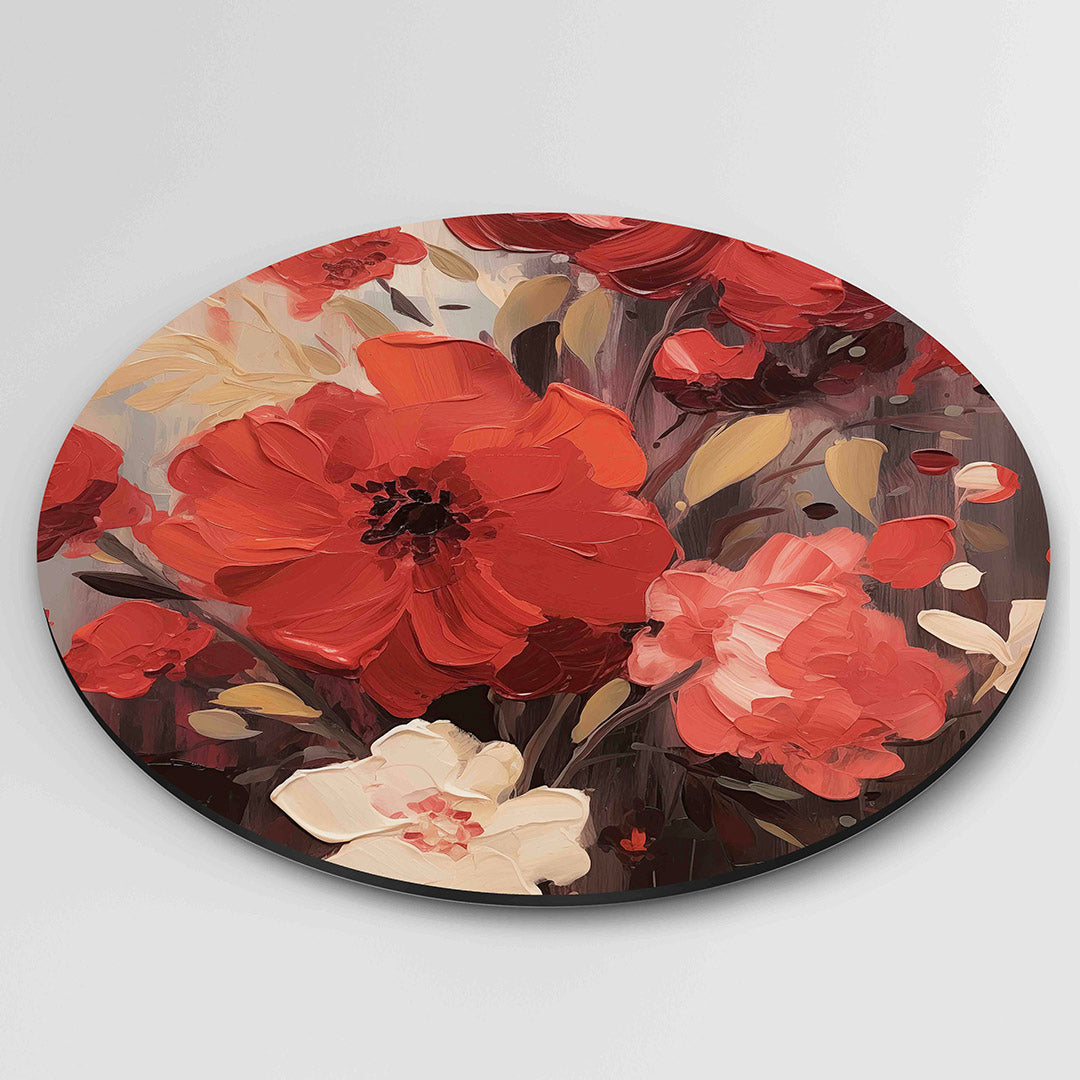Rode bloemen Muurcirkel