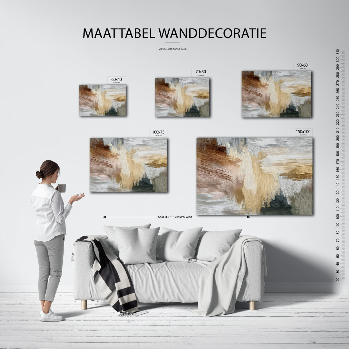 Dynamische kleurenmix Kunstwerk