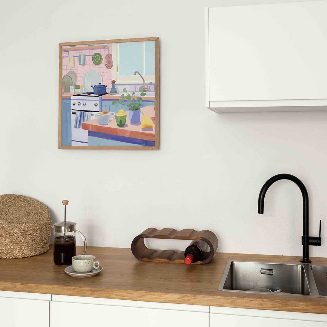Keuken met servies Poster