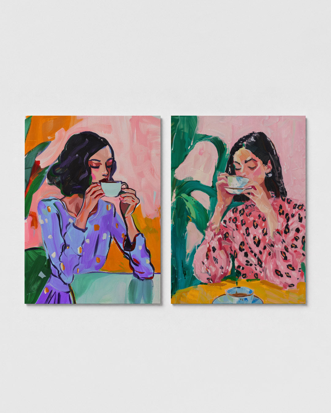 Kleurrijke koffiebeleving Posterset