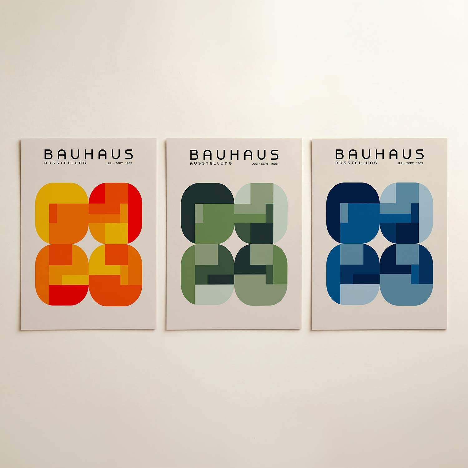 Kleurvlakken ritme Posterset