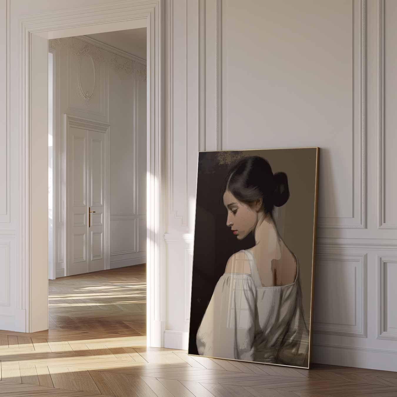 Elegante Vrouwelijke Silhouet Poster-WallArtistic