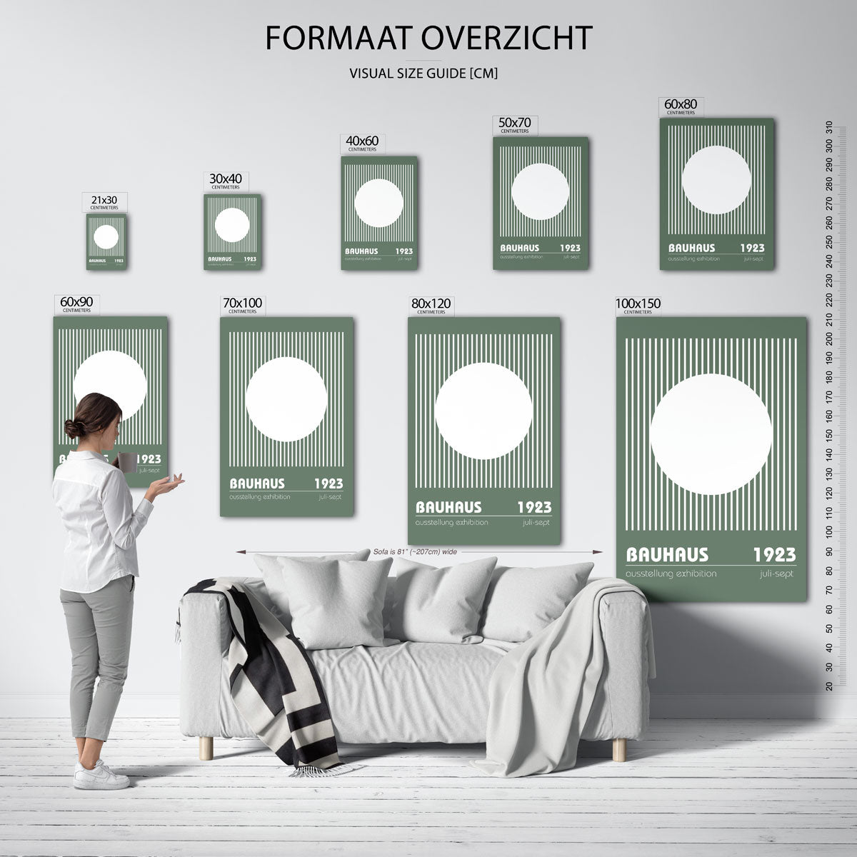 Cirkel en lijnen Poster