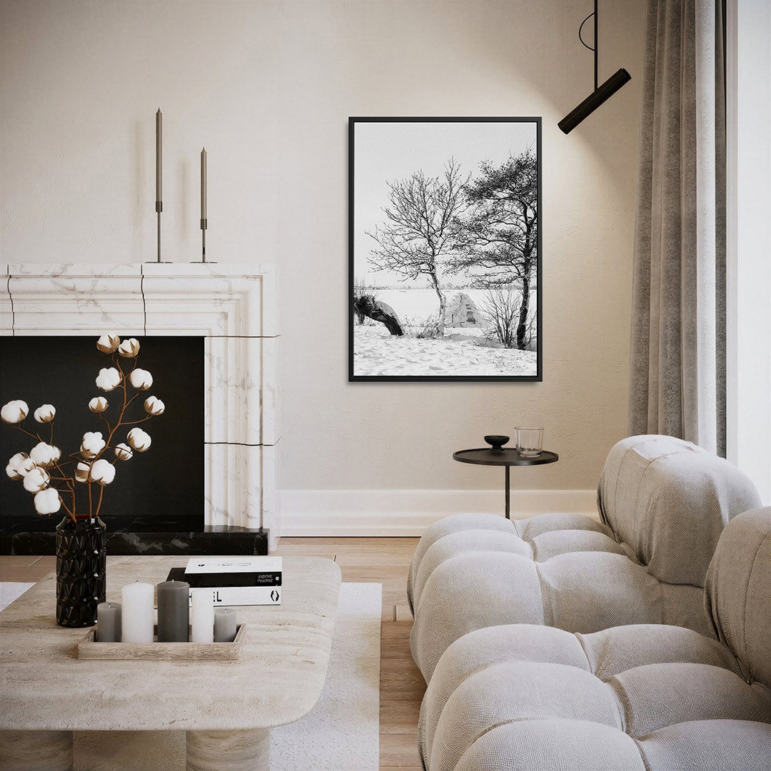 Winterse boomlandschap Kunstwerk