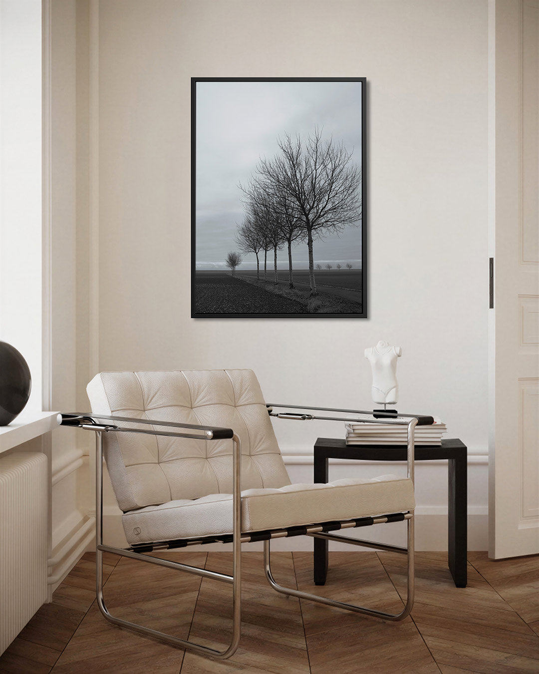 Lijn van bomen Kunstwerk