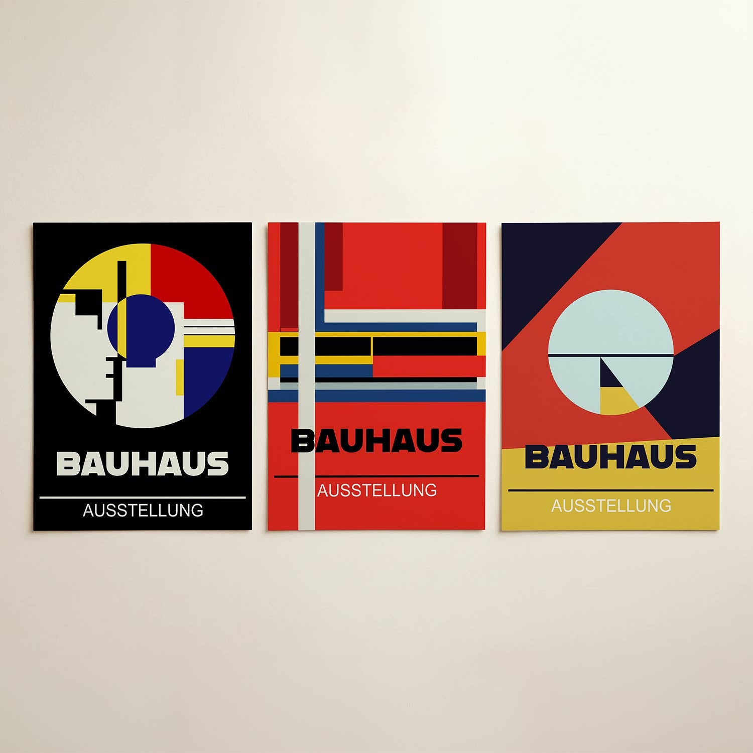 Kleurrijke cirkelcompositie Posterset