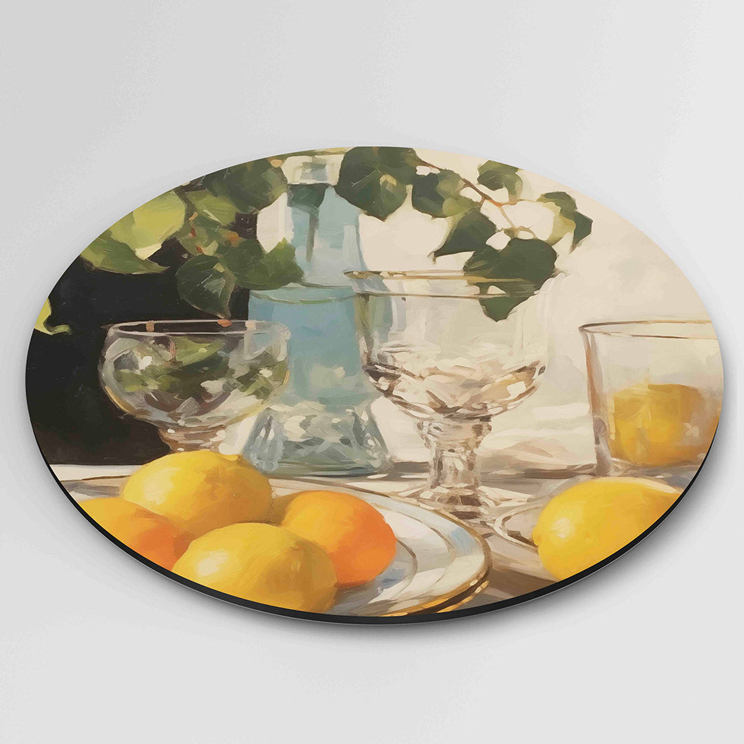 Citrus en glazen Muurcirkel