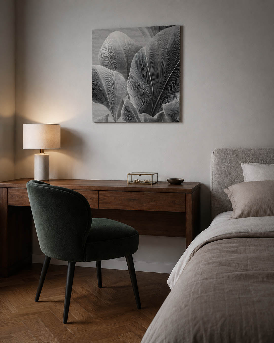 Organische lijnen compositie Kunstwerk