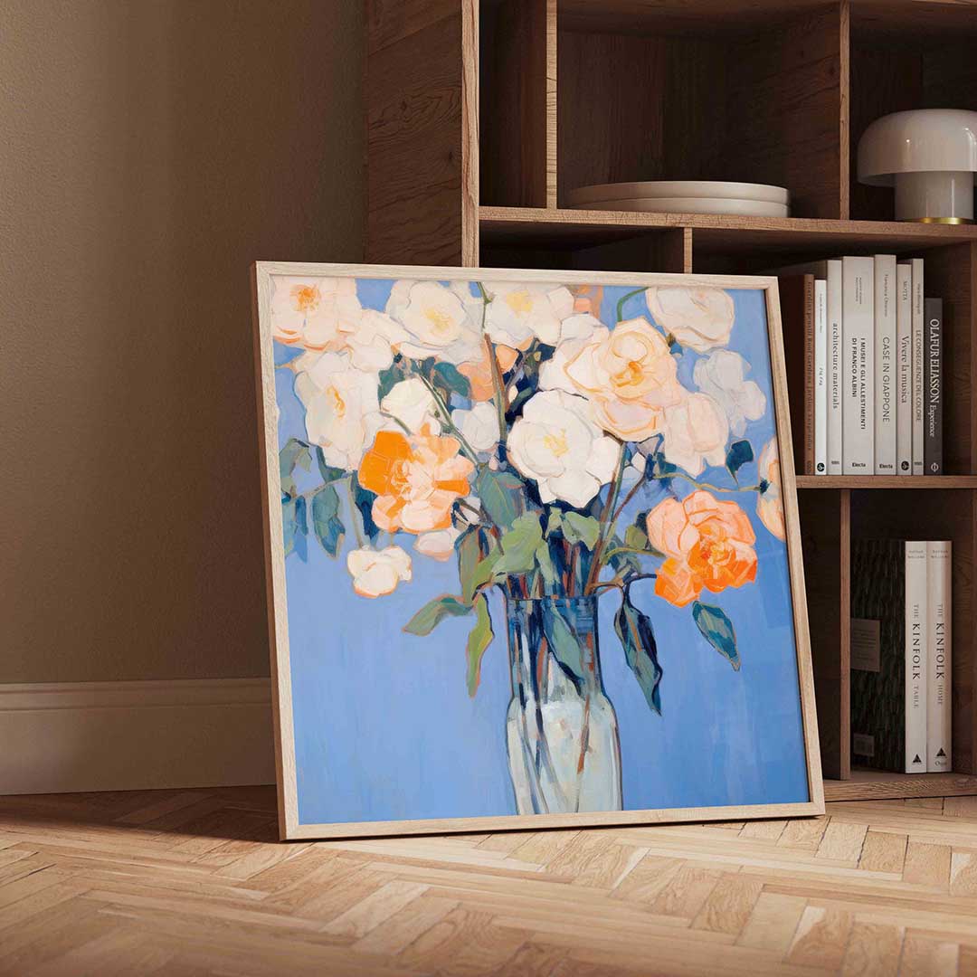 Bloemen in vaas Poster