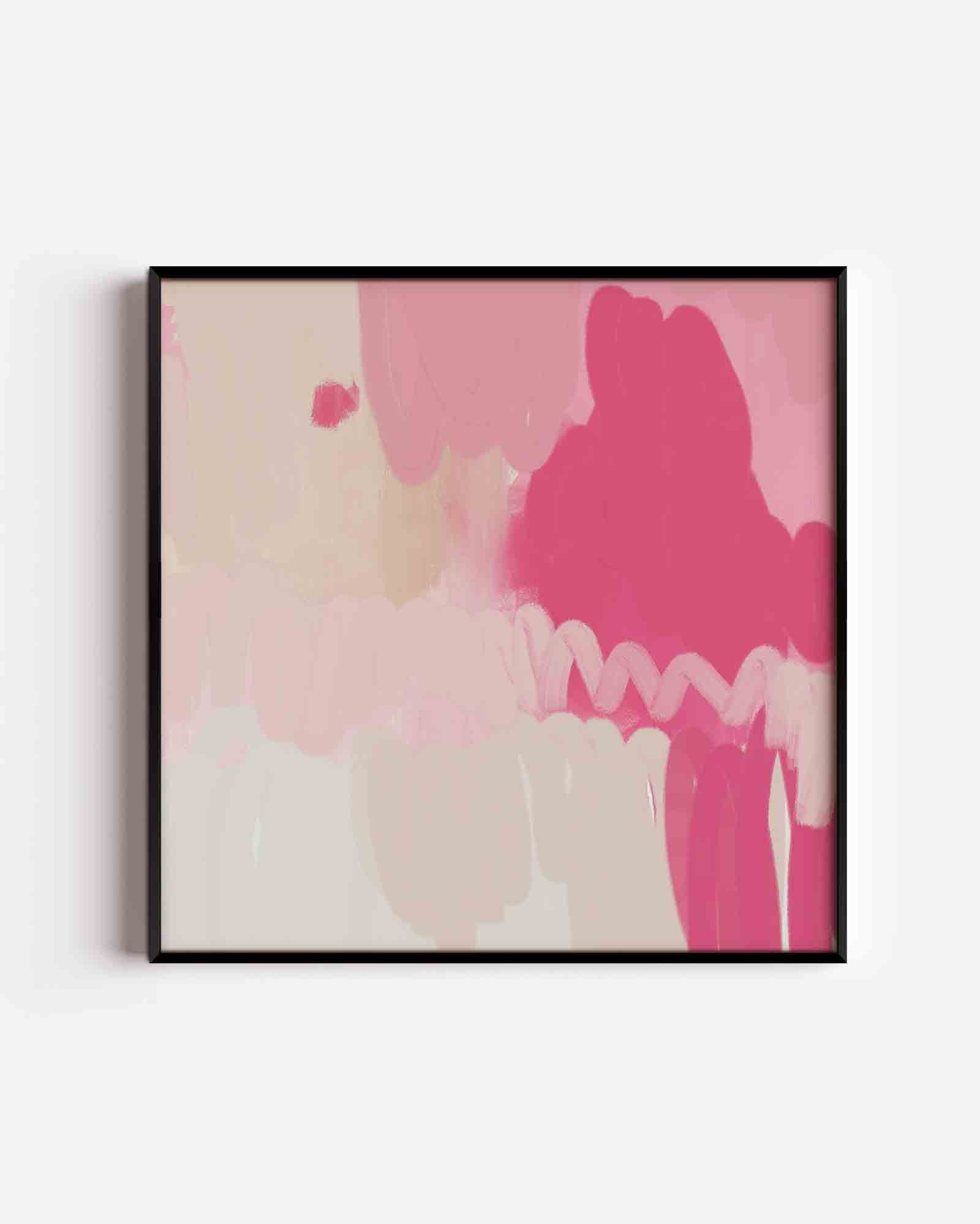 Roze en beige vormen Poster