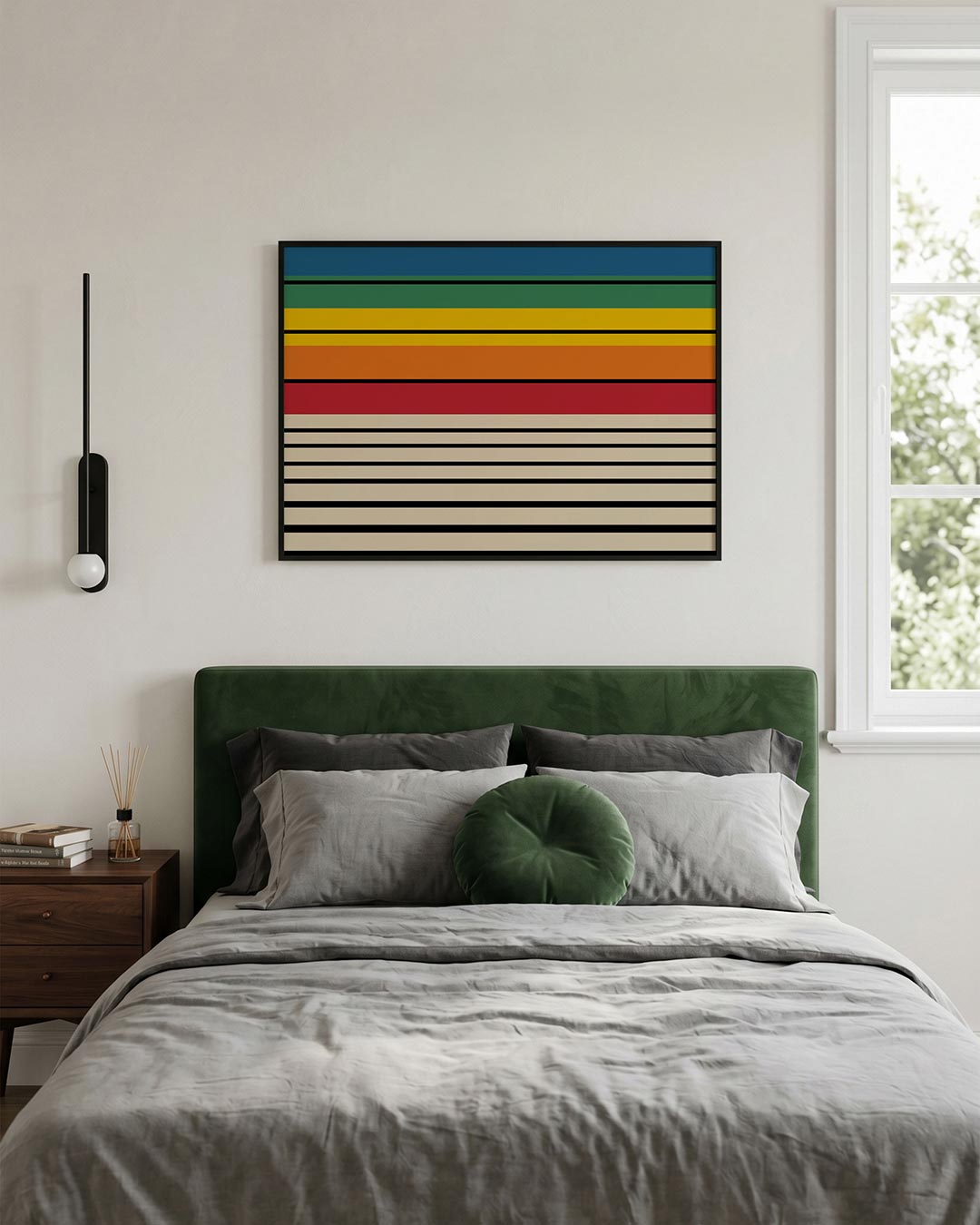 Strepen en kleurvlakken Poster